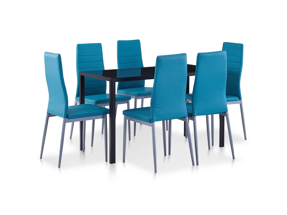 Dining Table And Chair, Dining Tables And Chairs Vidaxl Azul Metal