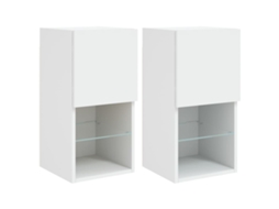 Móveis de Tv C/ Luzes Led 2 Pcs 30,5x30x60 Cm Branco MAISON EXCLUSIVE