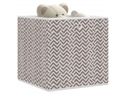 Vidaxl Caixas De Arrumação Dobráveis 10 Pcs 32x32x32 Cm Tnt Castanho