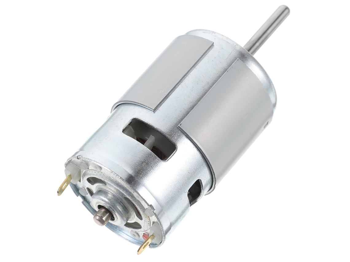 Motor Cc De Eixo Longo Com Rolamentos Duplos Para Projetos Diy E Componentes Eletrônicos.