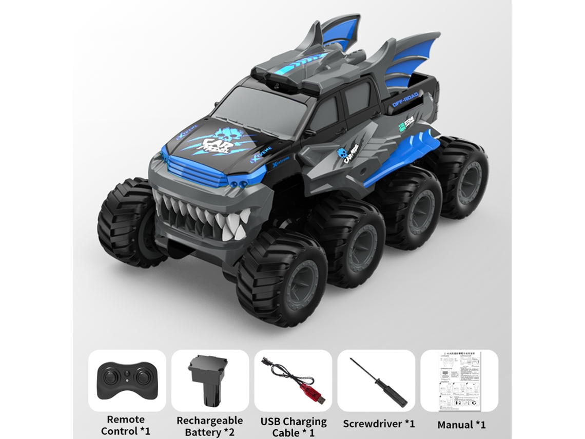 Carro De Controle Remoto Anfíbio Off Road 8wd, Veículo Hídrico Para Crianças, Brinquedo De Toda Terrain Com Rotação 360°