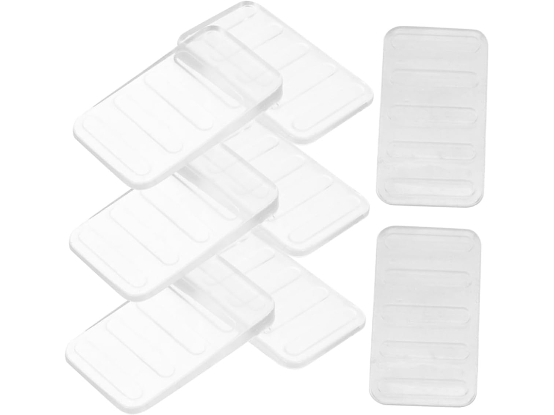 Conjunto De 8 Calços Niveladores Transparentes Da Vaguelly Para Estabilizadores Móveis, Mesas E Armários Versáteis