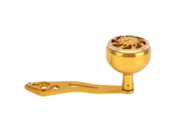 Manopla De Molinete De Pesca Aluminio Baitcasting Dourado