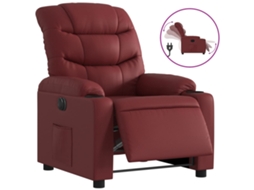 Electric Recliner Chair, Electric Recliner Chairs Vidaxl Vermelho Couro Artificial
