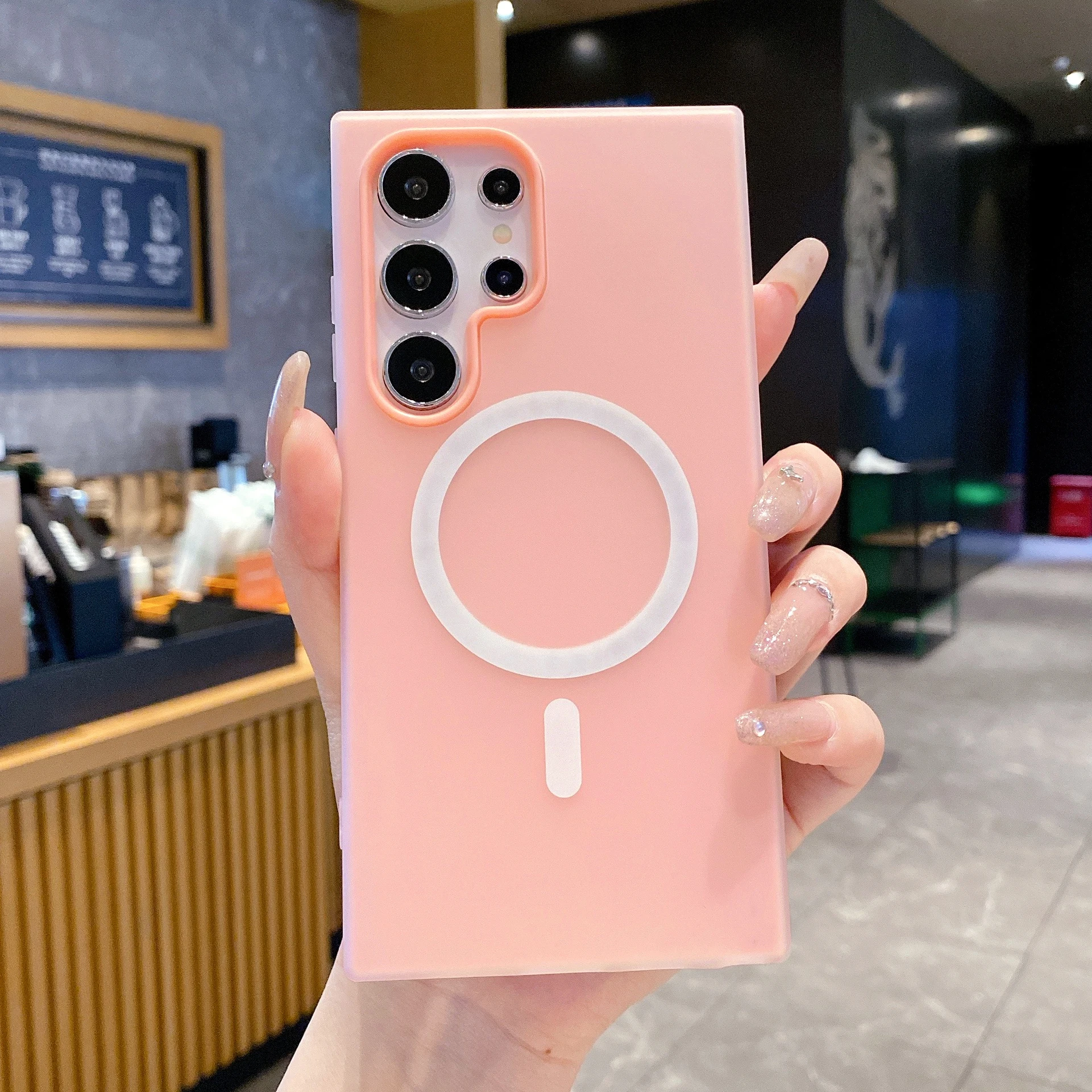 Funda Protectora Magnética (samsung A16 Rosa)