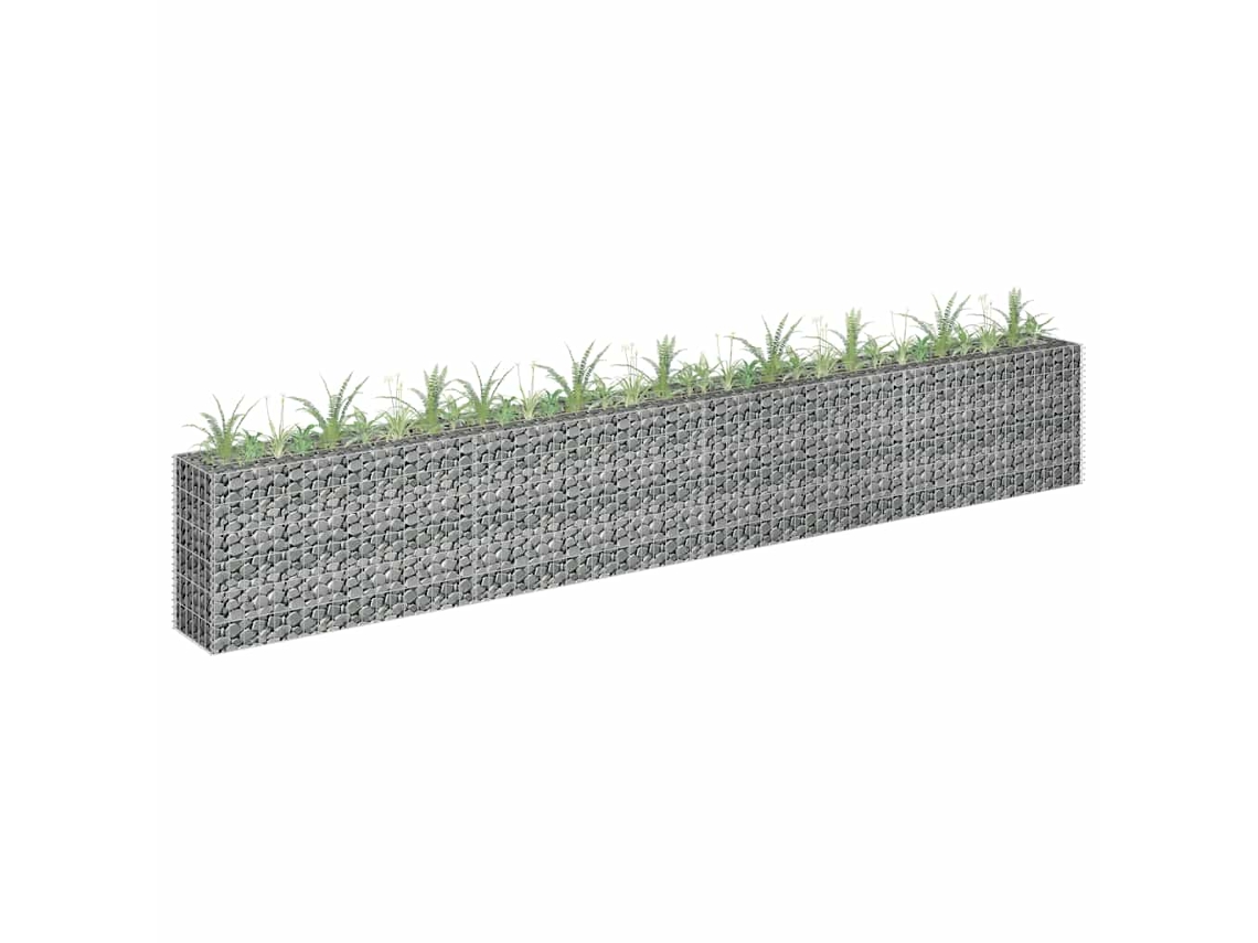 Vidaxl Canteiro Elevado/cesto Gabião 360x30x60 Cm Aço Galvanizado