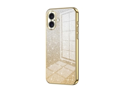 Capa Para Iphone 16 - Glitter Degradê - Acabamento Eletroplaqueado