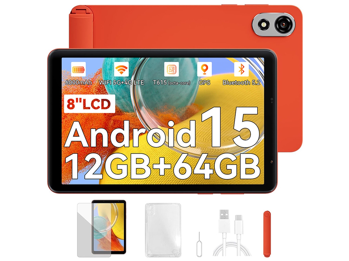 Tablet BLACKVIEW ZENO1 (8'' - 12 GB - 64 GB - Laranja)