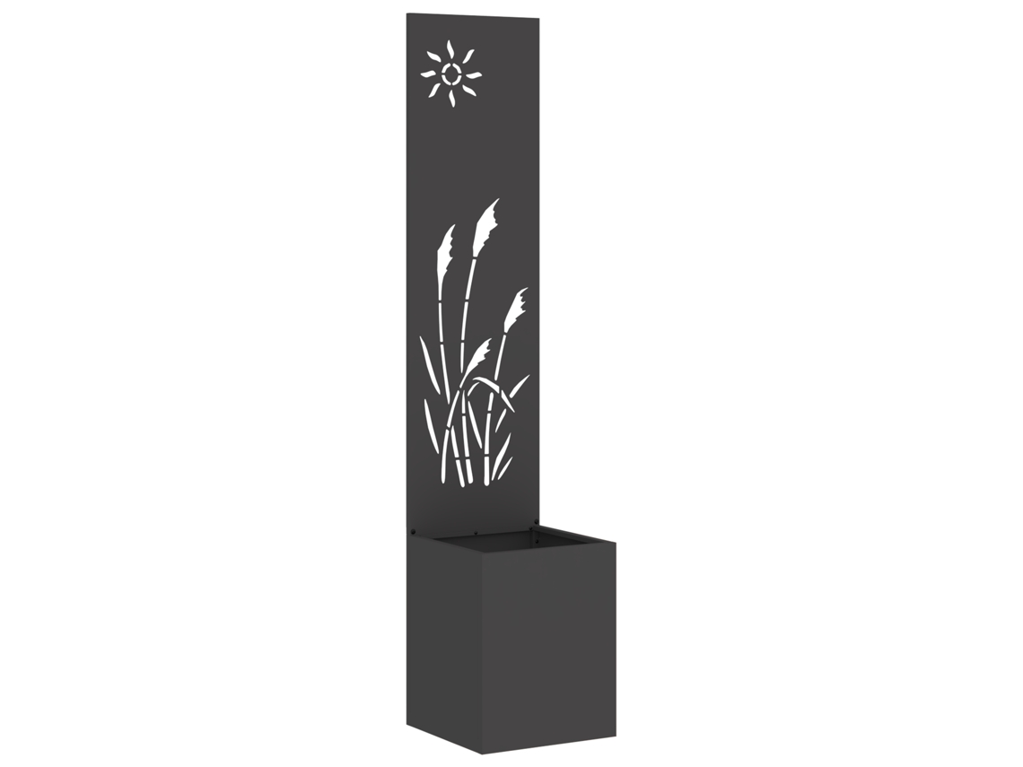 Conjunto 1 Tela De Jardim Vidaxl Preto Aço (32 X 32 X 150 Cm)