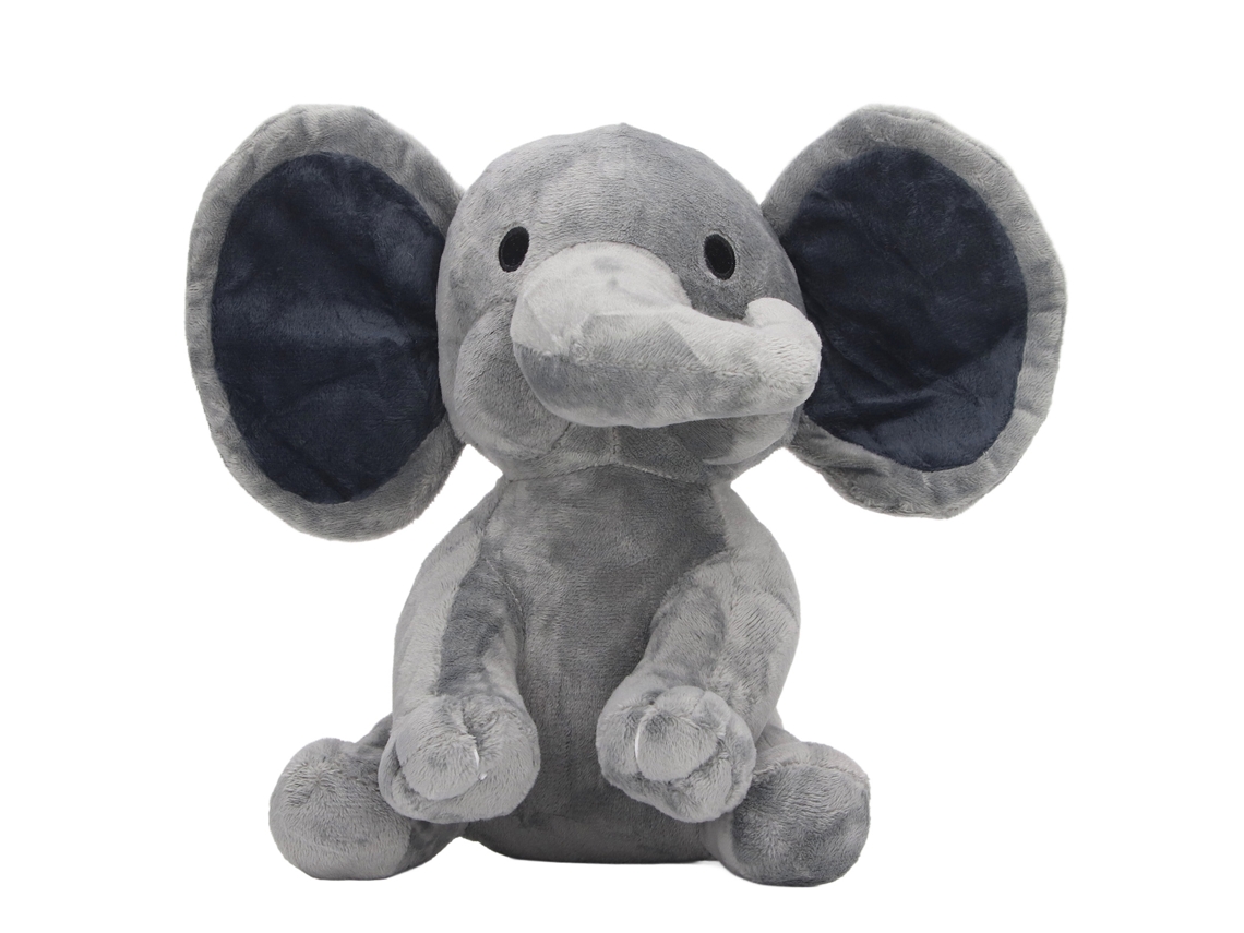 Elefante de Pelúcia Carinhoso da Ats, Macio e Confortável para Crianças, Decoração para Casa, Cinza