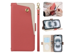 Capa Para Celular Em Couro Texturizado Com Cordão, Capa Para Iphone.pó De Concha - Iphone 7/8 Plus