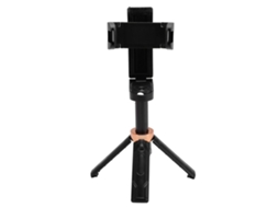 Mini bastão de selfie com Bluetooth, universal para celulares, ideal para viagens e como suporte.