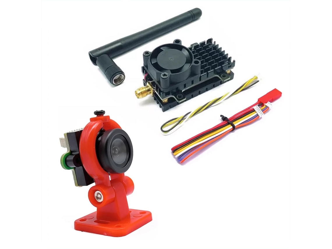 Transmissor FPV sem fio EWRF 58G 2000mW 48CH VTX com alcance de mais de 20 km e câmera CMOS de 1,4 mm 700TVL para jogos RC