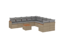 Garden Sofa Set, Garden Sofa Sets Vidaxl Bege Rattan / Vime (n/a)