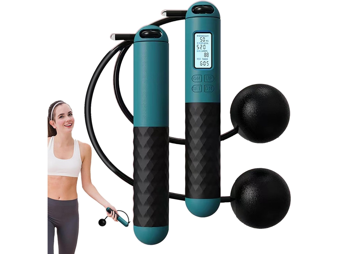 Corda De Pular Com Peso Para Exercícios Físicos, Corda De Treinamento Ajustável, Sem Fio, Para Treino Em Casa