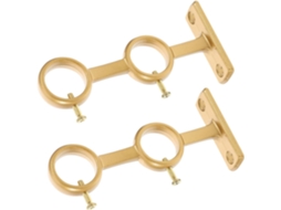 Suporte Duplo Para Varão De Cortina Totority, 2 Peças, Design Reforçado Para Cortinas Pesadas, Ideal Para Uso Doméstico