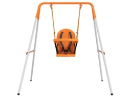 Balanço Bebê Jardim, Aço, Encosto,25kg, Laranja. ZENCORE SERVICES
