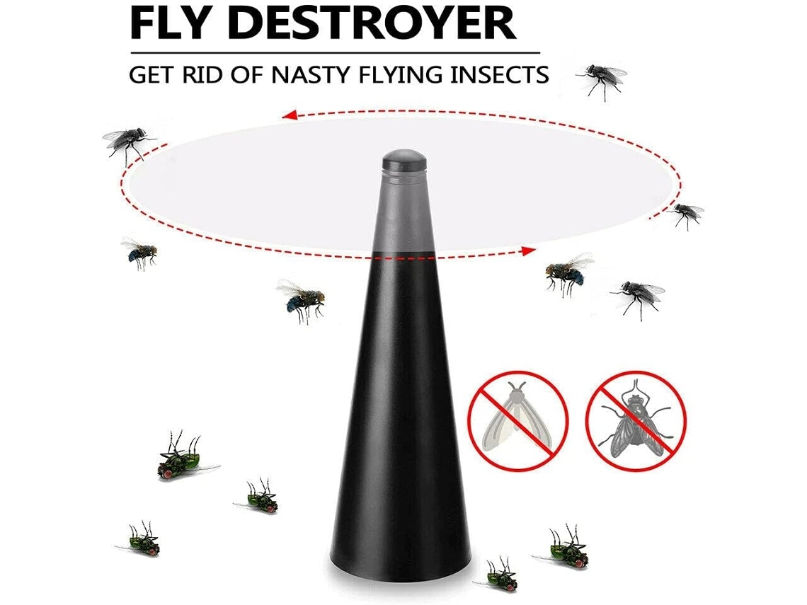 Ventilador repelente de mosquitos preto, conjunto 2 peças, fácil de usar, alta durabilidade STELASPLEN