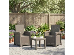 Vidaxl Cadeira De Jardim Reclinável Com Aparência De Rattan 2 Unid. Pp