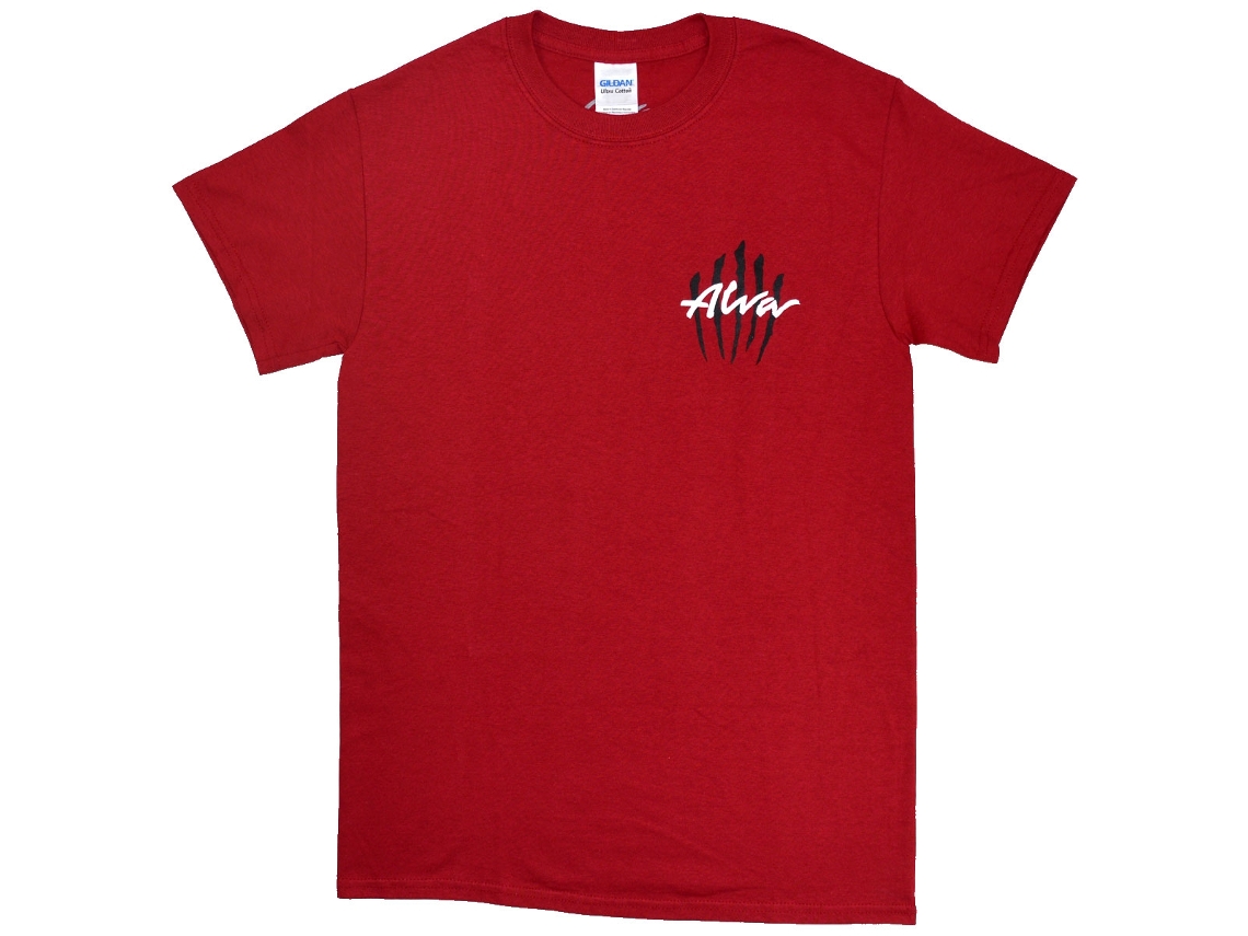 Alva Scratch Logo T-shirt Red Unisex Adults Size:xl
