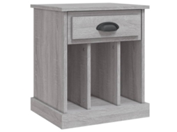 Bedside Cabinet, Bedside Cabinets Vidaxl Cinzeto Madeira Processada (n/a)