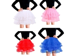 Tutu com babados em diversas cores de 30 cm para criança