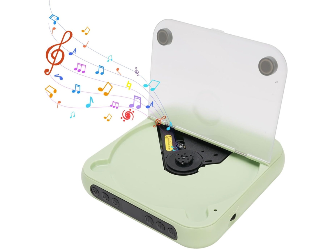 Leitor Cd Portátil Com Bluetooth, Controle Remoto, Alto-falantes Integrados Para Uso Em Mesa E Entrada De 3