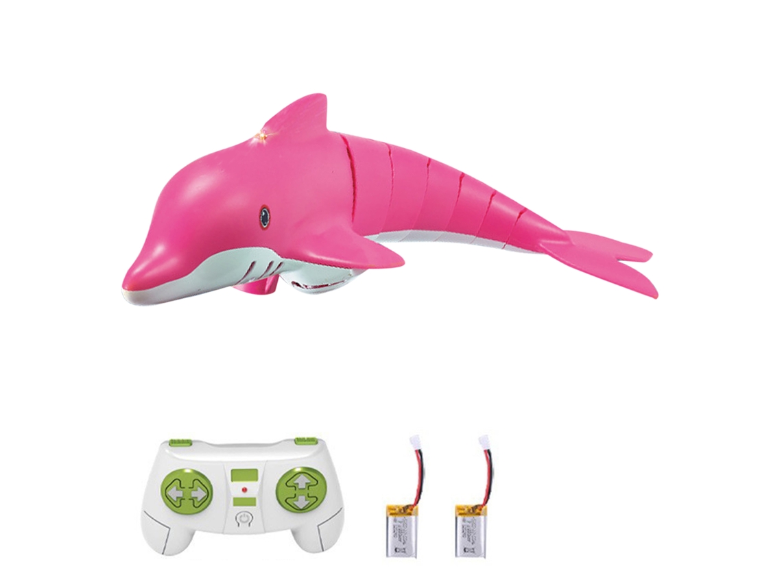Barco De Controle Remoto 2.4g Com Sprayer Brinquedo Elétrico Para Crianças Presente Rosa Com Duas Baterias