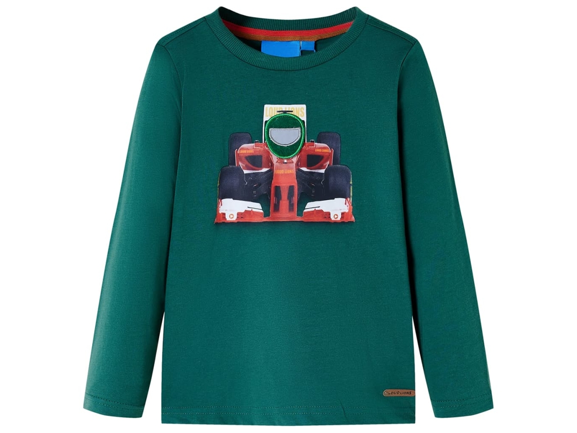 T-shirt De Manga Comprida Para Criança Verde 128