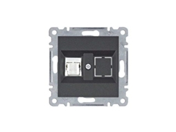 Luz | Soquete Único Rj45 Categoria 5e Utp Preto Wl2113 Hager