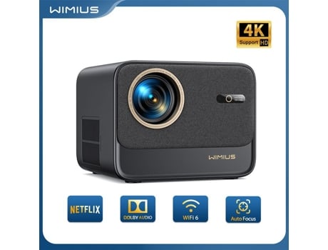 Projetor Wimius Fhd 1080p Wifi Bluetooth 900 Lúmens Ansi