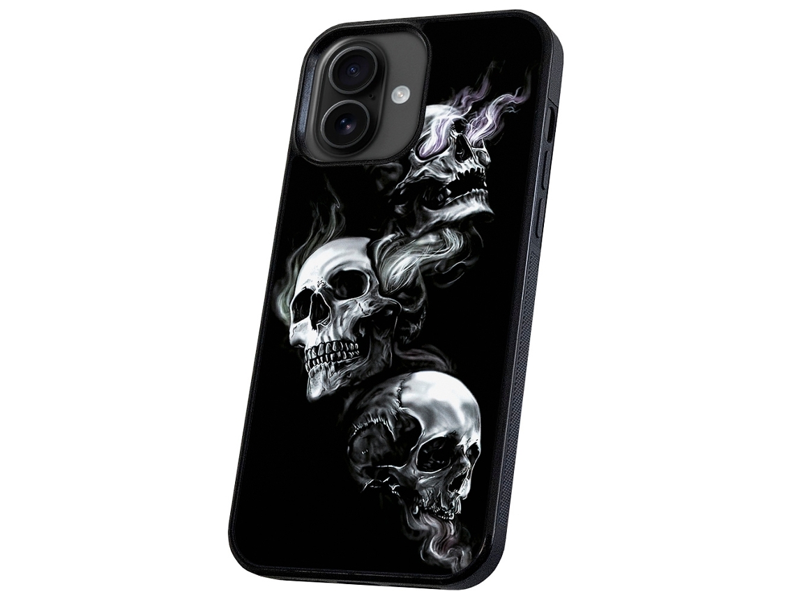 Capa Para Iphone 17 Com Estampa De Caveiras