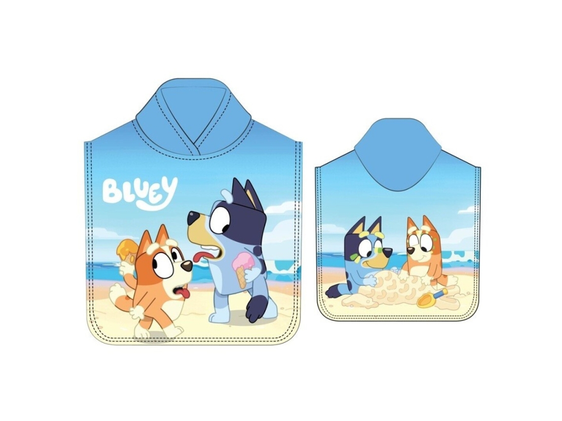 Poncho De Microfibra Bluey E Bingo Icecream 110x55 Cm 86743