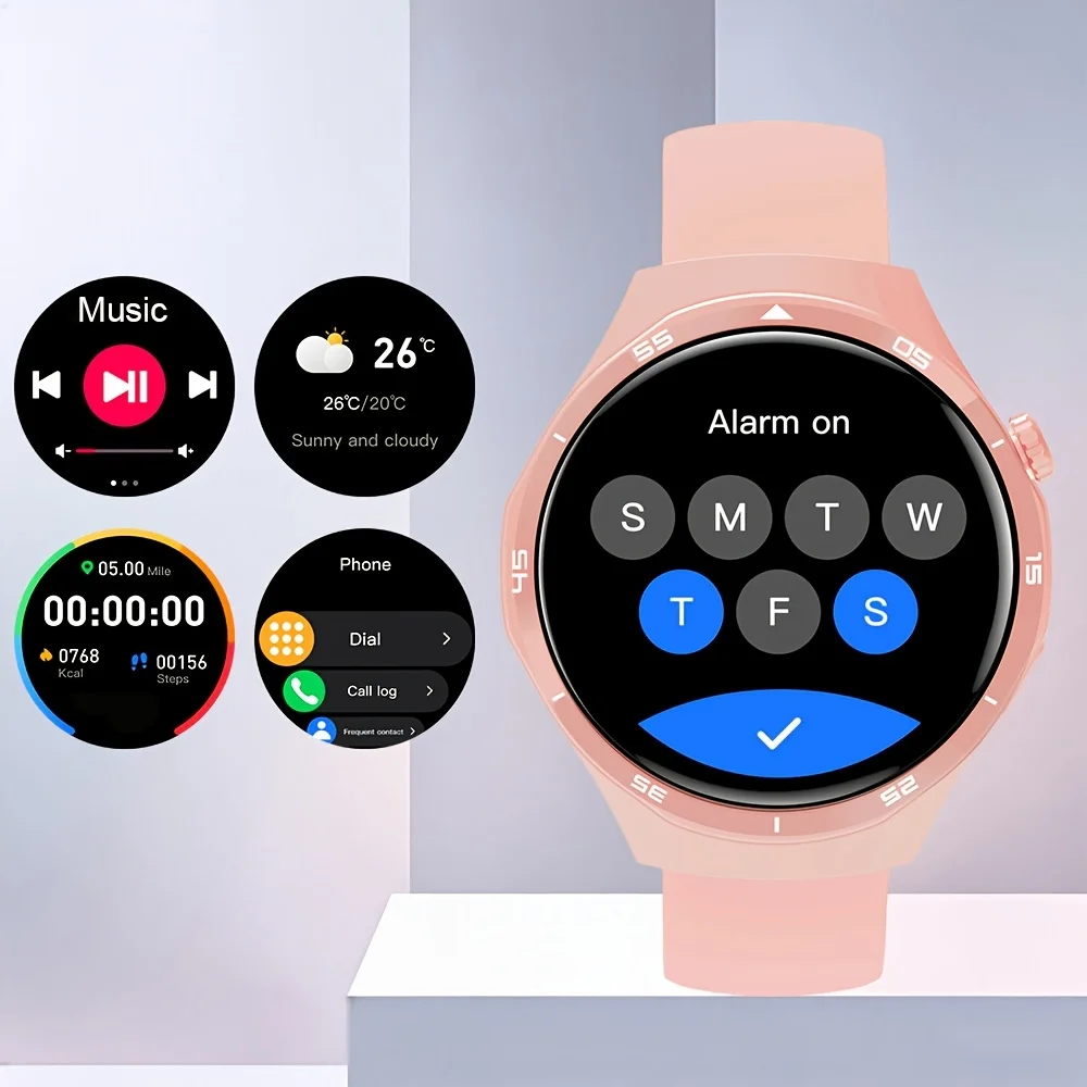 (rosa) Novo Smartwatch Multifuncional, Colorido E Resistente, Com Design Elegante.
