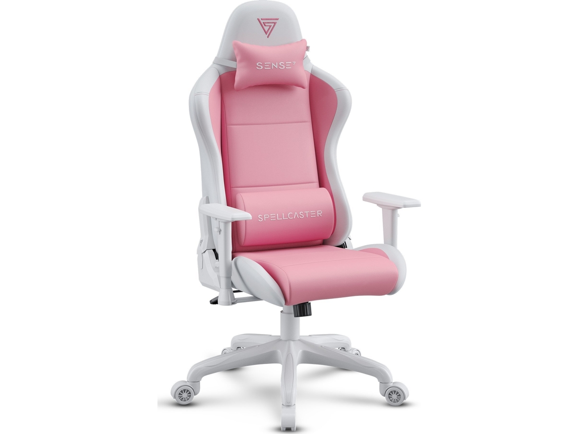 SENSE7 Spellcaster FUKU PU Cadeira Gaming Branco e Rosa