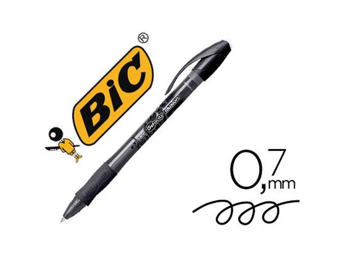 Caneta Esferográfica Apagável BIC Gelocity Illusion Preta