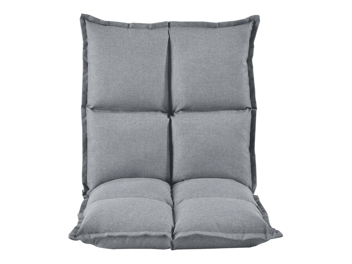 Conjunto de 2 cadeiras de chão Deinze com estrutura metálica 52 x 50 cm - Cinza claro [en.casa]
