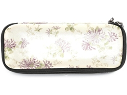 Estojo Honeysuckle Trail com estampa floral de uvas, grande capacidade, organizador de lápis, essencial.
