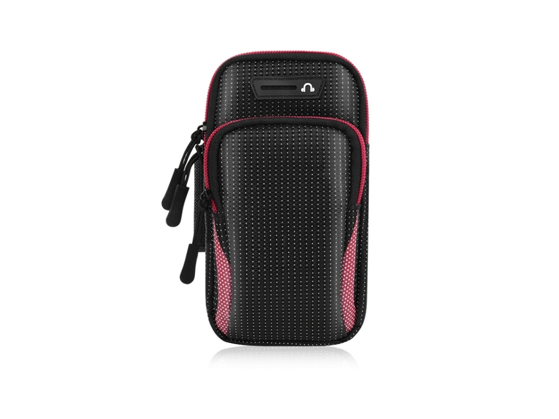 Conjunto 2 Braçadeiras Universais Halinuia Bolsa Braço Esportiva Até 6 Polegadas, Cor Rosa
