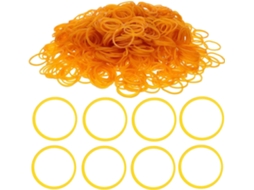 Conjunto De 1 Elástico Borracha Amarelo Besportble 2, 5cm Para Pastas E Arquivos, Ideal Para Organização No Escritório E