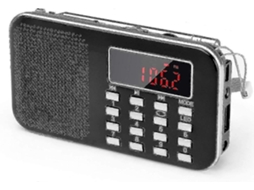 Mini Rádio Fm Portátil De Bolso Com Lanterna Led, Rádio Digital Compatível Com Diversas Marcas. Olysi Shop