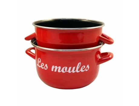 Caçarola BAUMALU Vermelho Metal Aço Esmaltado Ø 24 cm