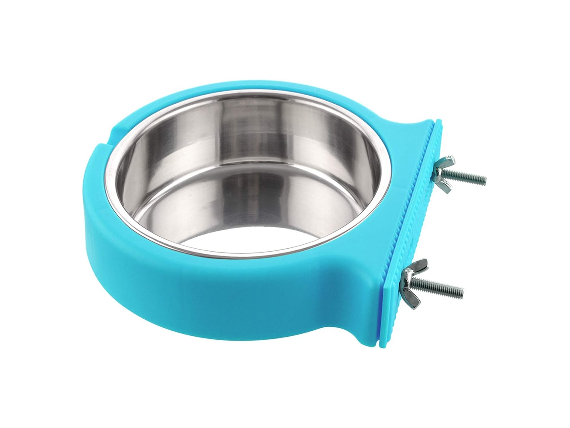 Tigela Multifuncional para Animais de Estimação, de Aço Inoxidável para Pendurar em Gaiolas, Solução Prática para Alimentação e Limpeza AQUAFORGE