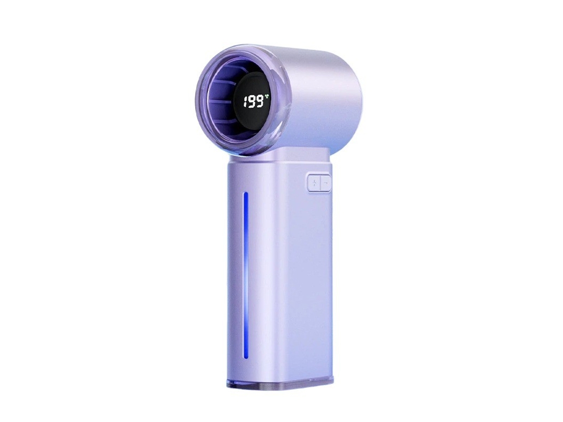 Mini Ventoinha Turbo De Mão Com Spray, 3500mah, Alta Velocidade, Roxo
