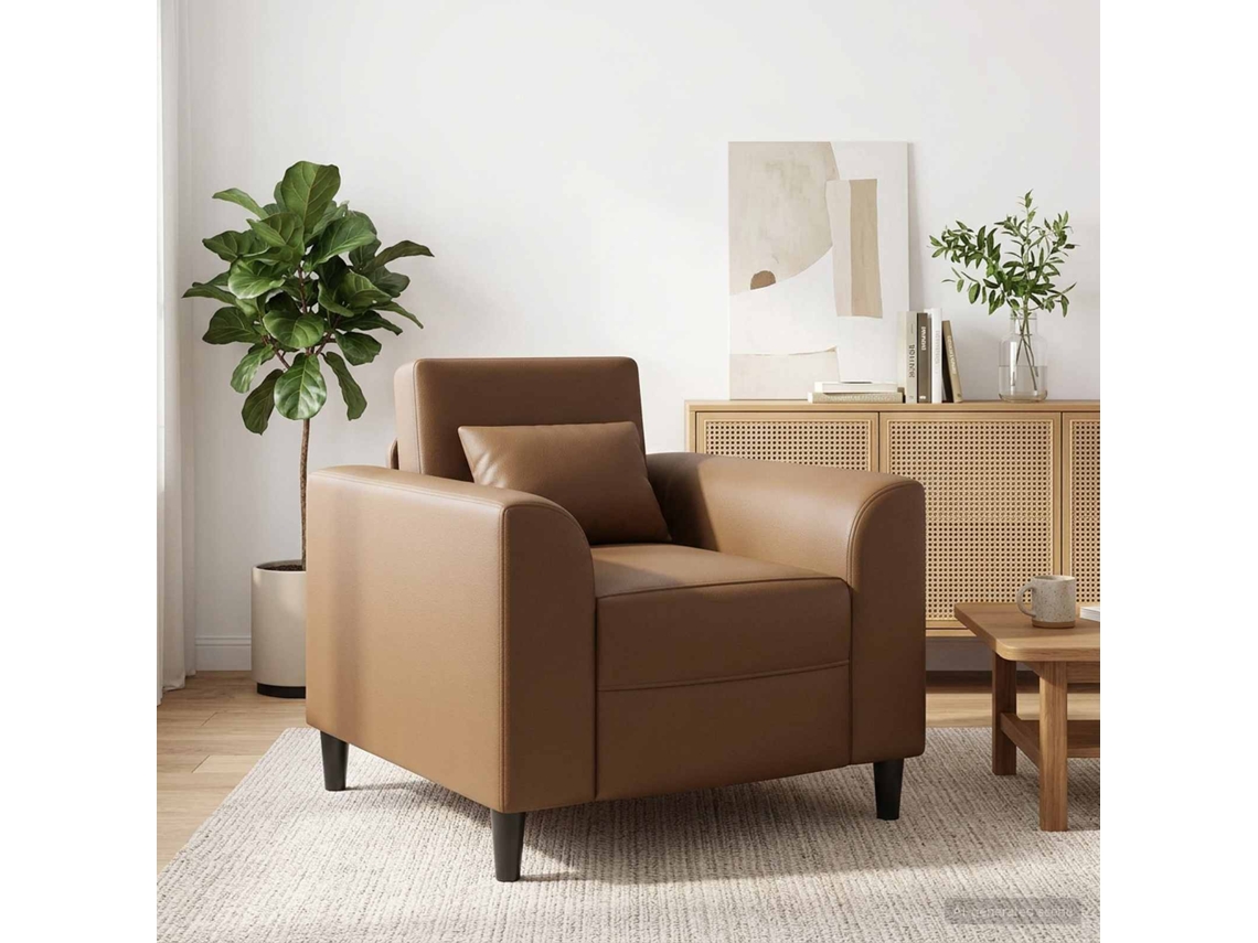Vidaxl Poltrona Cappuccino Couro Sintético