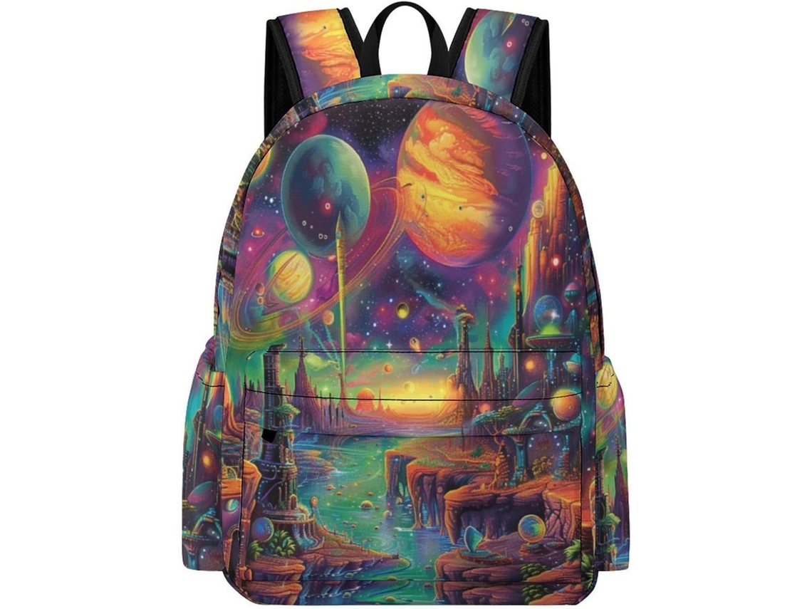 Mochila Escolar Cosmos Universe Para Meninas, Planeta Meninos 11 Anos (cm2), Leve E Impermeável Volta Aulas,