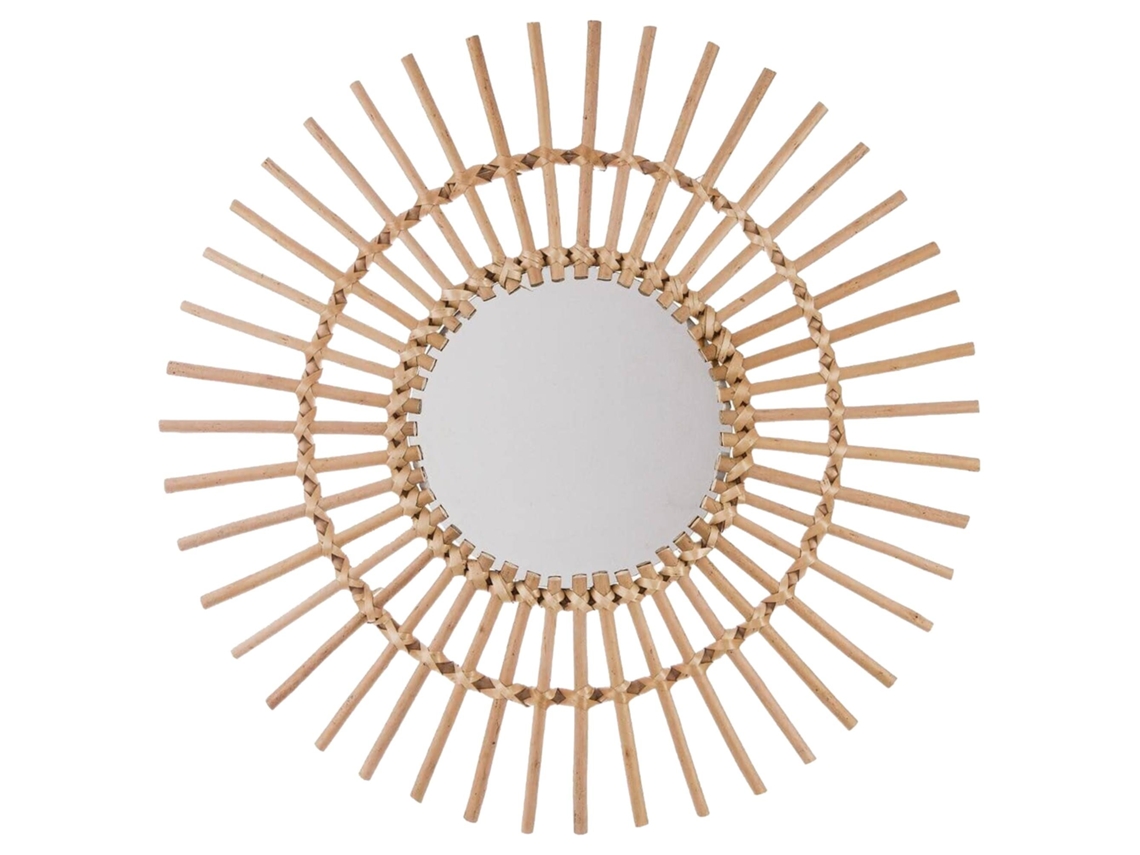 Espelho de Rattan 'Sol' Ø58Cm WELLHOME