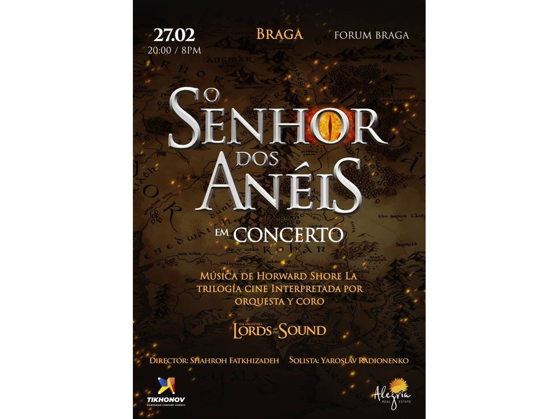 Bilhete O SENHOR DOS ANÉIS EM CONCERTO|BRAGA