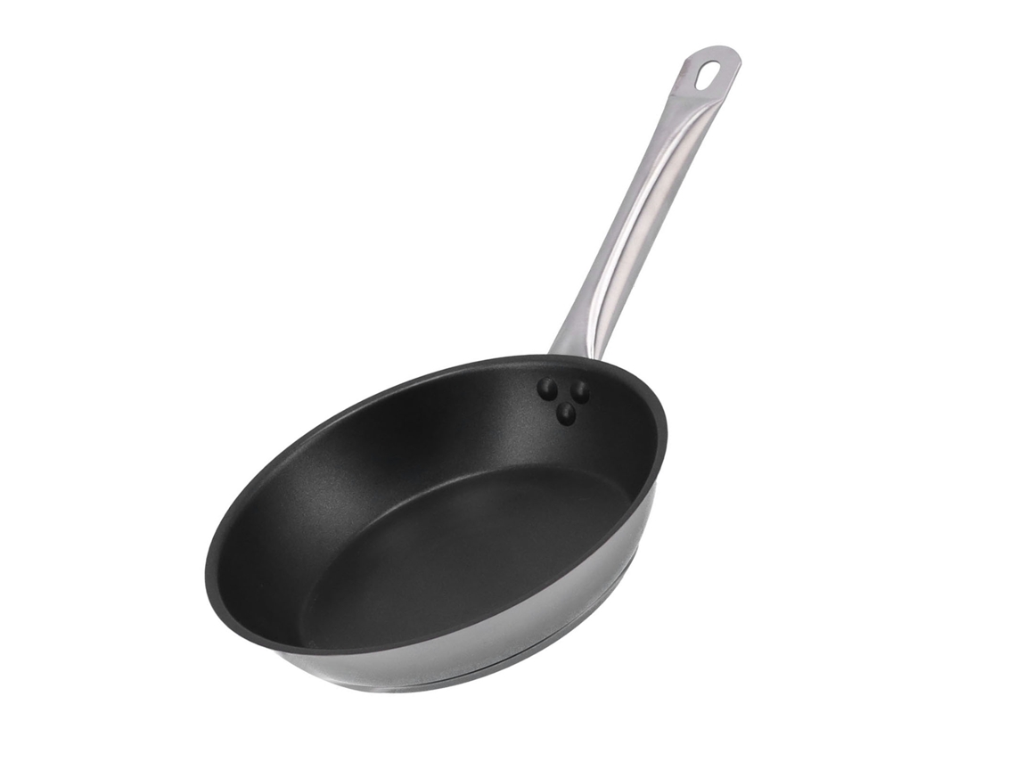 Frigideira antiaderente de aço inoxidável 304 para ovos fritos panquecas cozinha restaurante 200x50mm S/MARCA