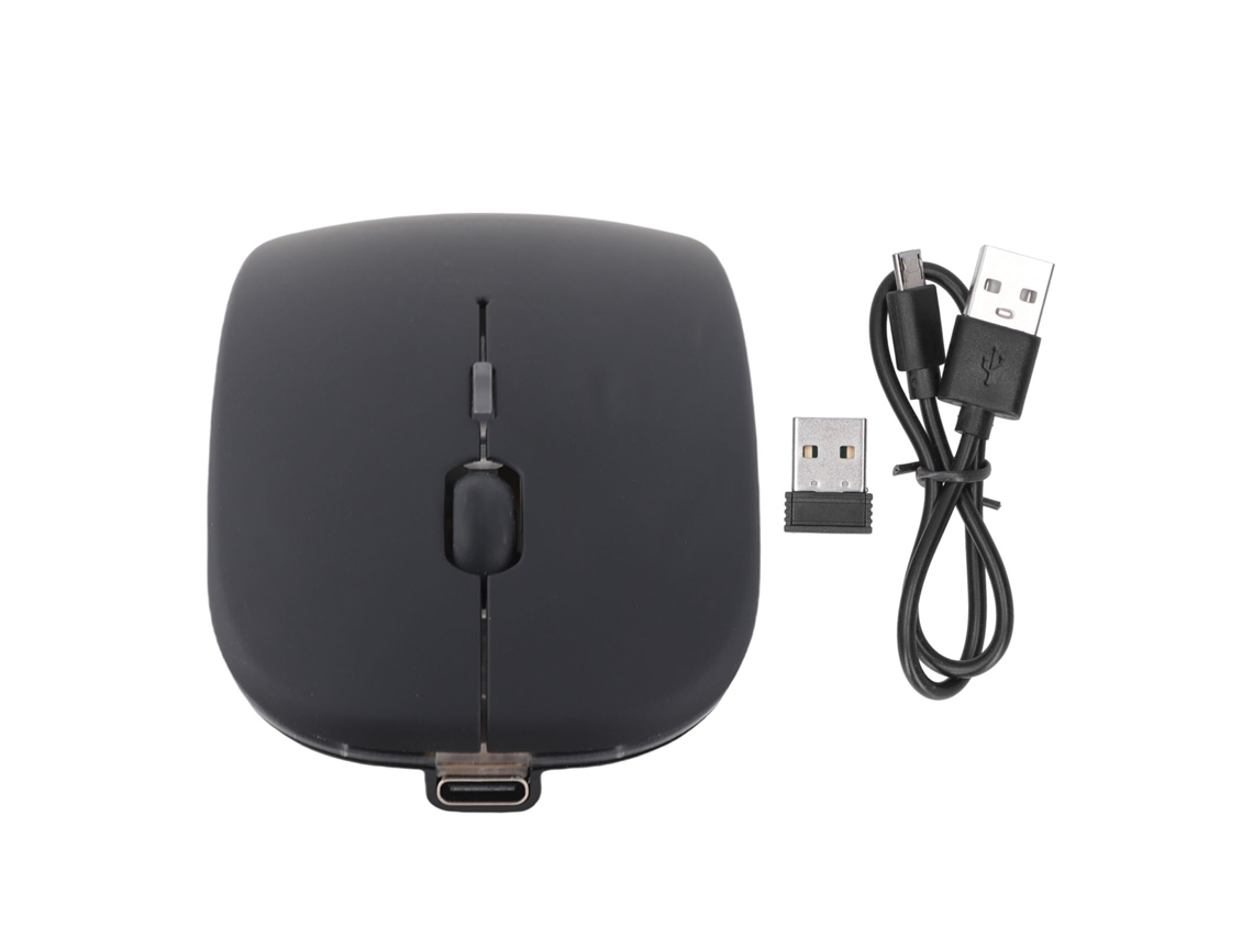 Aetheria mouse Sem Fio Carregável 2.4ghz 1600dpi Sensor Óptico Ergonômico Silencioso Preto